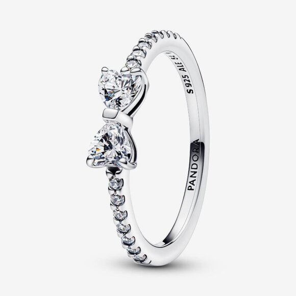 Pandora Sparkling Bow Ring - Picture 1 of 1